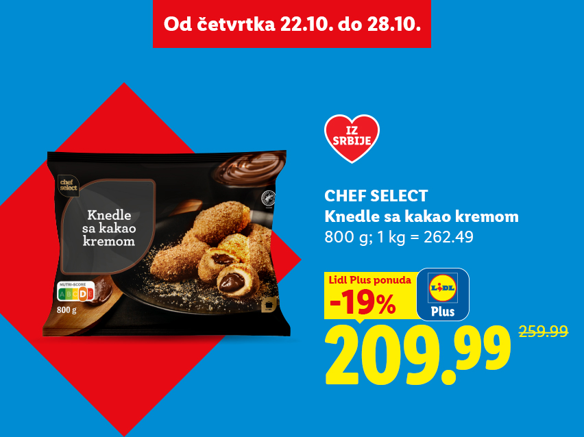 Knedle sa kakao kremom na akcijskoj ponudi od 22.10. do 28.10.