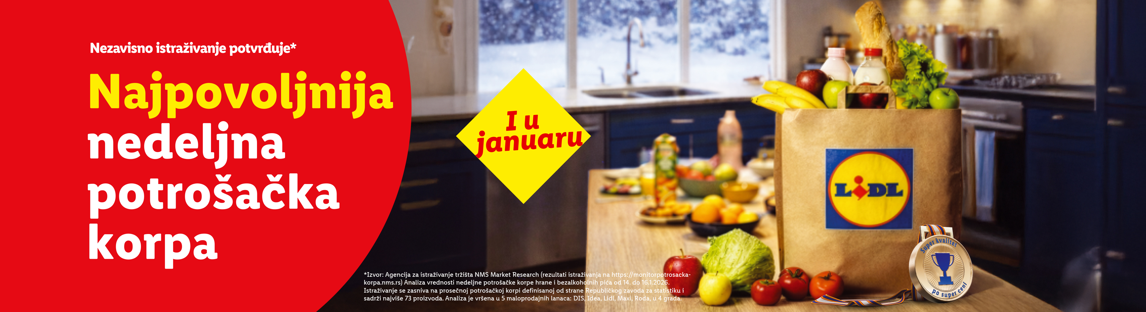 Najpovoljnija nedeljna potrošačka korpa u januaru, sa svežim voćem, povrćem i namirnicama.